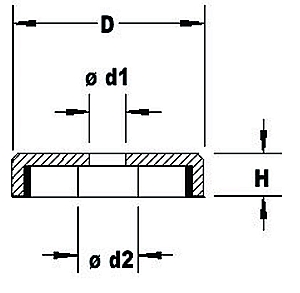 Flachgreifer HF mit Zylinderbohrung
