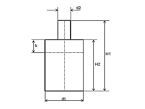 Bar-grip with core of AlNiCo 500 and spigot